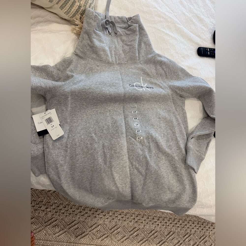 Calvin Klein Gray Turtleneck Sweater Soft Knit